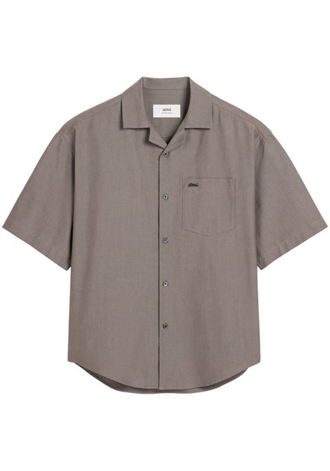 Camicia a maniche corte in girgio Ami paris - uomo AMI PARIS | HSH236CO00990953